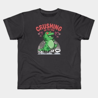 Tyrannosaurus  rex Crushing On To You Kids T-Shirt